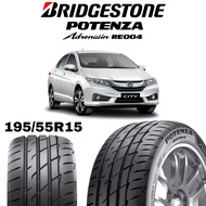 【SABAH】BridgeStone 195/55/15 195/55R15 85W Potenza RE004 Tyre DOT 2023