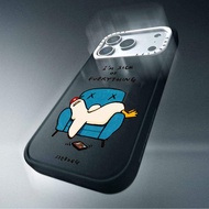 CASECASE X I'm Sick of Everything Case White Camera Ring Edition Matte Black Hard Magnetic suction I