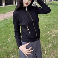 AX3H Jacket - Slim Fit Zipper, Knitted Cardigan, Commuter Style, Early Spring
