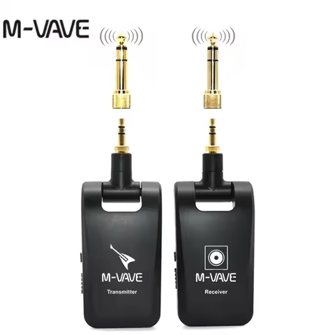 M-VAVE WP-5 Guitar Wireless System 2.4GHz 6 Channels Rechargeable Audio Wireless Transmitter Receive