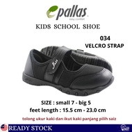 PALLAS JAZZ 034 Girl Black School Shoe VELCRO STRAP | Kasut Sekolah Budak Perempuan Hitam [ Ready St