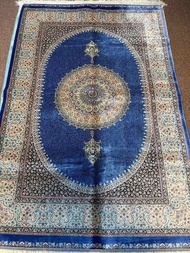 "Iranian Opulence: 4x6 ft, 120x180 cm, Persian Silk on Silk Carpet - Unveil Artistry in Every Thread