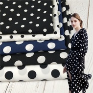 Opaque Dot Polka Dots Print Chiffon Dress Fabric Paris Beads Dress Loose Pants Fabric Price of 50cm