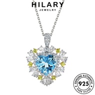 HILARY JEWELRY Perempuan For Sterling Silver Korean Original Creativity Women 純銀項鏈 Necklace Sapphire Rantai Pendant Leher Accessories Perak Chain 925 N1116