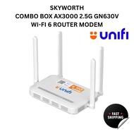 SKYWORTH COMBO BOX AX3000 2.5G GN630V WI-FI 6 Router Modem - BLACK