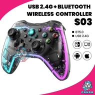 S03 Wireless Gaming Controller Bluetooth + USB 2.4G Support Android I0S PC Laptop TV Gamepad Joystic