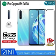 2-in-1 Tempered Glass Oppo A91 Package Free Anti-Scratch Camera Glass Oppo a 91 DI ROMAN ACC
