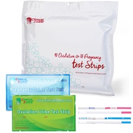 Clinical Guard 40 Ovulation Test Strips and 10 Early Pregnancy Test Strips Combo Rapid HCG Test Fert