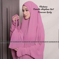 Mukena Crincle Terusan 3in1 Mukena Crincle Airplow / Mukena Traveling