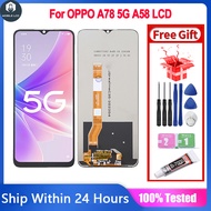 Original LCD Compatible For OPPO A58 5G A78 5G LCD Screen Display Touch Screen Digitizer Assembly Re