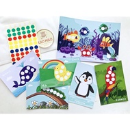 LILOMILO Animal dot sticker 1.3mm/kids activity children's activity kid's worksheet/kids fun activit
