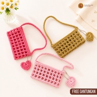 GANTUNGAN [READY] Drinking Cup Holder, Knitted Coffee Cup Hanger, Cup Sleeve Holder, Knitted Cup Sle