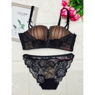 36B/80B LA MIU SET TUBE HALF CUP BRA AND PANTIES (F)