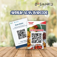 akrilik scan barcode!!! bahan akrilik 2 mm - print uv - akrilik only