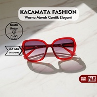 MERAH Fashion Sunglasses Red Frame Stylish Sunglasses Trendy for And Vacation Premium Red Gradient G