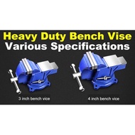 【Ready Stock】3"4"/6" Heavy Duty Clamp Bench Vise Clamp Tool Grafting Tool Set360° Swivel Base Bench 