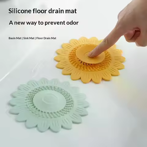 1Pcs Flower Floor Drain Deodorant Filter Pad Deodorant Floor Drain Cover Washbasin Sink Floor Drain 