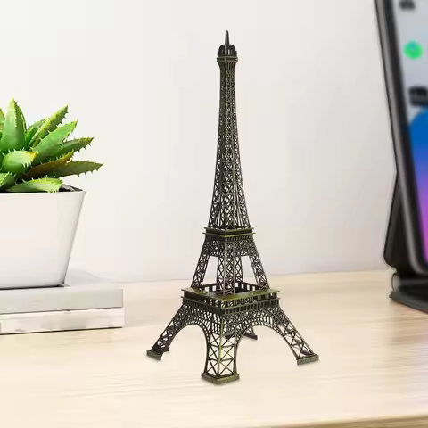 Alloy Eiffel Tower Small Statue Elegant Metal Sculpture for Tabletop Shelf Dining Office Statues Sta