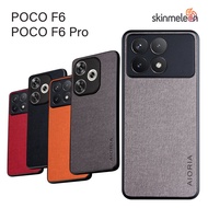 SKINMELEON POCO F6 / POCO F6 PRO Casing Textile PU Leather Cover Camera Protection Phone Case