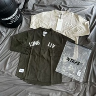 Japanese Style Trendy WTAPS Heavy Brushed Baseball Shirt Patch Letter Shirt Long Sleeve Jacket Loose