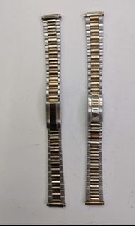 ( 全球最平最靚）全新Vintage 1970 Bulova 16mm 14mm 12mm Stainless Steel & ( 包金10K R. G.P. ）Watch Band with Oys