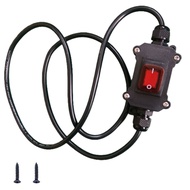 【BEUMK】 Inline Rocker Switch 12V DC 20A with IP67 Waterproof Rating and 14 AWG Wire