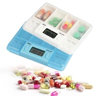 Portable Smart Electronic Pill Box Timed Pill Box Square4Grid8Smart Pill Box with Alarm