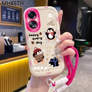 MHKETH Case For OPPO A58 4G A58 5G A58X 5G A78 5G A1X 5G A2X 5G Phone With Lanyard Cute