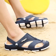Sandal remaja musim panas sandal plastik pelajar sekolah menengah plastik pantai separuh selipar kasut lelaki kasual sel