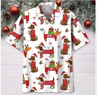 Dachshund Wish You A Merry Christmas HAWAIIan CASUAL Shirt HA33, Size XS-6XL, Style Code461