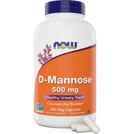 Now D-Mannose 500 mg, 300 Capsules - Vegan, Non GMO Supplement for Women and Men - Supports Healthy 
