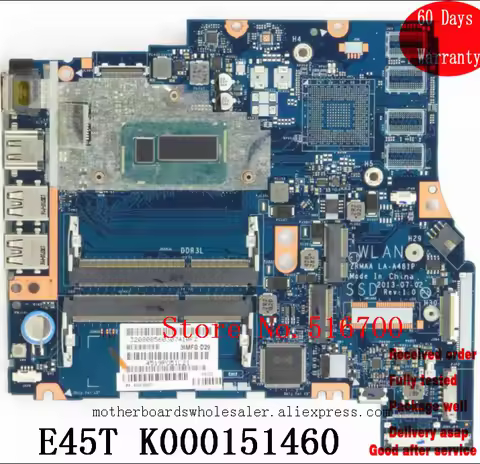 For Toshiba E45T E45T-A4100 Laptop Motherboard with i5-4200U 1.6Ghz CPU K000151460 tested