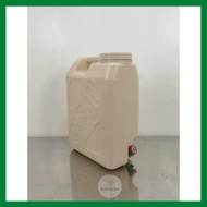 Uniplus Slim Beige Water Container with Faucet | 2.5 Gallon & 5 Gallon Portable Water Storage Jug