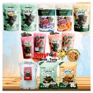 40g /50g/60g Snackiss Korea Seaweed Sea Vit Vegan Snack, Keropok Rumpai Laut, Octopus [ Original/ Sa