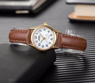 Win Watch shop CASIO นาฬิกาข้อมือผู้หญิง รุ่น LTP-1094Q-7B7 สายหนังแท้ สีน้ำตาล หน้าปัดสีขาว (สินค้าขายดี) มั่นใจ ของแท้ 100% ประกันศูนย์ 1 ปีเต็ม