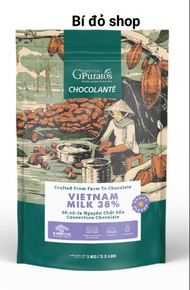 1kg socola sô cô la chocolate nguyên chất SỮA 38% Puratos - Bí đỏ shop dụng cụ làm bánh