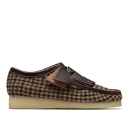 Clarks Mens Wallabee Brown Tweed Combi