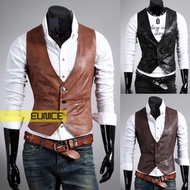 Eunice Korean Men's Leather Vest