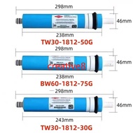 Reverse Filmtec DOW Dupont Osmosis RO Membrane Filter Replacement TW30-1812-50/75/100 50GPD 75GPD / 