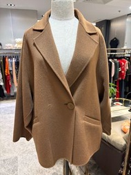 [清庫存!!!!!]【Max Mara】啡色羊毛羊絨短版外套-38
