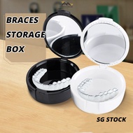 {SG} Retainer Case With Mirror Braces Case Denture Box Aligners Case Braces Box Aligners Box Retaine