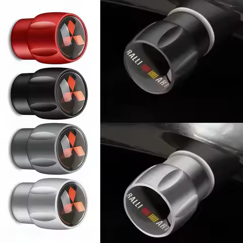 Fashion Car Tire Valve Caps Fit for Mitsubishi Colt Mirage Eclipse Ralliart ASX Lancer Galant Outlan