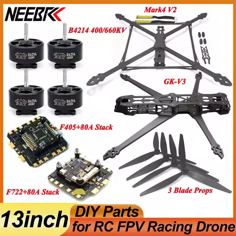 13inch Mark4 V2 GK-13 Frame Kit 1308 3-Blade Propeller F7 F4 Flight Controller 80A ESC B4214 Motor f