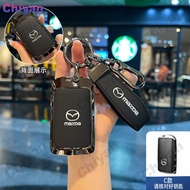 Zinc Alloy Genuine Cow Leather Remote Shell Car Key Case Cover Buttons Protector Keychain Fashion St