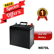 Bateri Kereta 2nd Life (Unbrand) NS70L Maintenance Free (Used Battery)