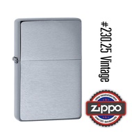 230.25 Vintage Brushed Chrome ของแท้  (Empty Zippo Lighter without Fuel ไฟแช็กเปล่าไม่มีเชื้อเพลิง)