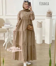 Imah momo \\ Gamis Kirania Rayon Twill Premium Fashion Muslim Kekinian Maxy Dress Wanita Muslimah Te