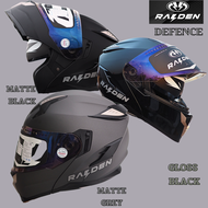 หมวกกันน็อกยกคาง (Flip Up) RAIDEN รุ่น DEFENCE สีล้วน