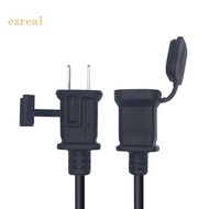 ez American Style Male to Female Extension Cable with Waterproof Cover Male to Female Power Cord 2Prong Extension Cable