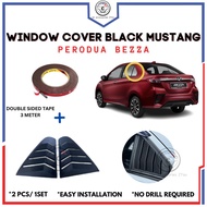 Perodua Bezza Mustang Window Cover / Rear Window Side Louver Cover Triangle Mirror Cover Protector-B